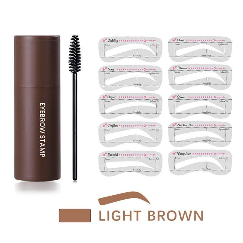 Novo Brow Conjunto Kit De Estêncil E Carimbo Para Sobrancelhas Perfeitas/De Sobrancelha De Longa Duração
